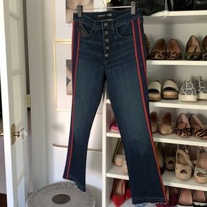 Veronica Beard Carolyn High Rise Baby-Boot Jean